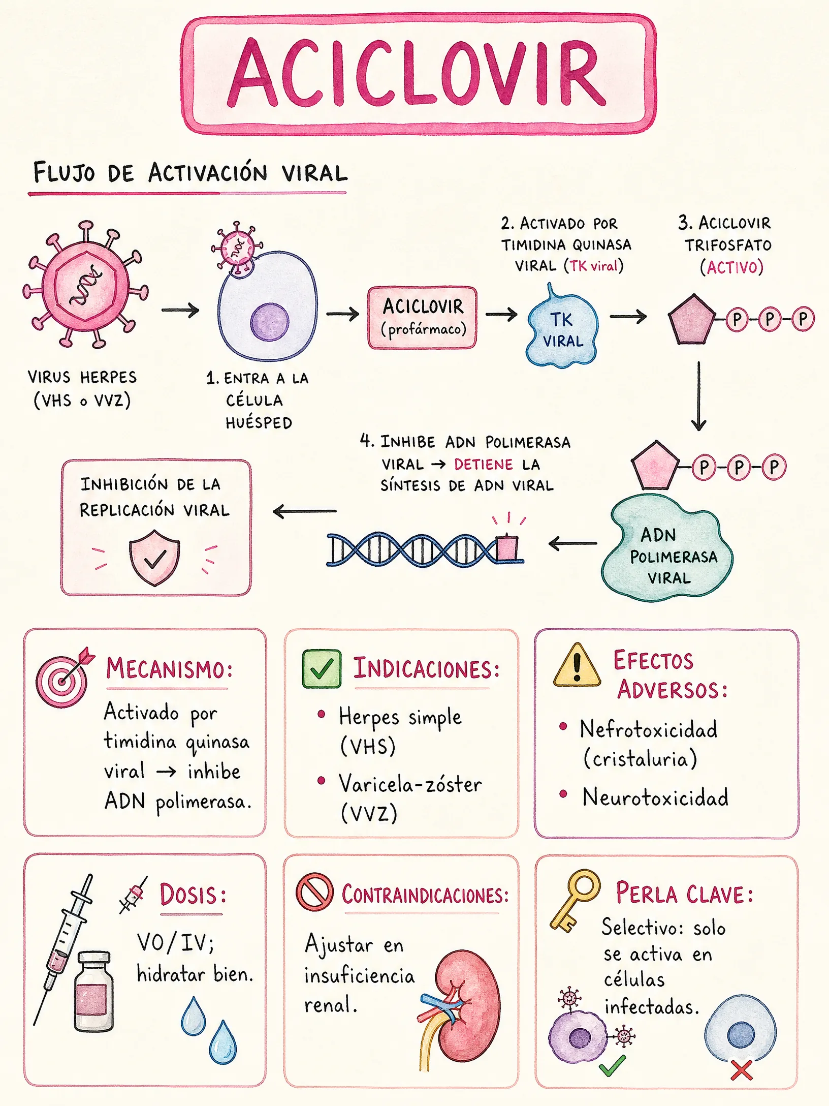 Antivirales · Aciclovir