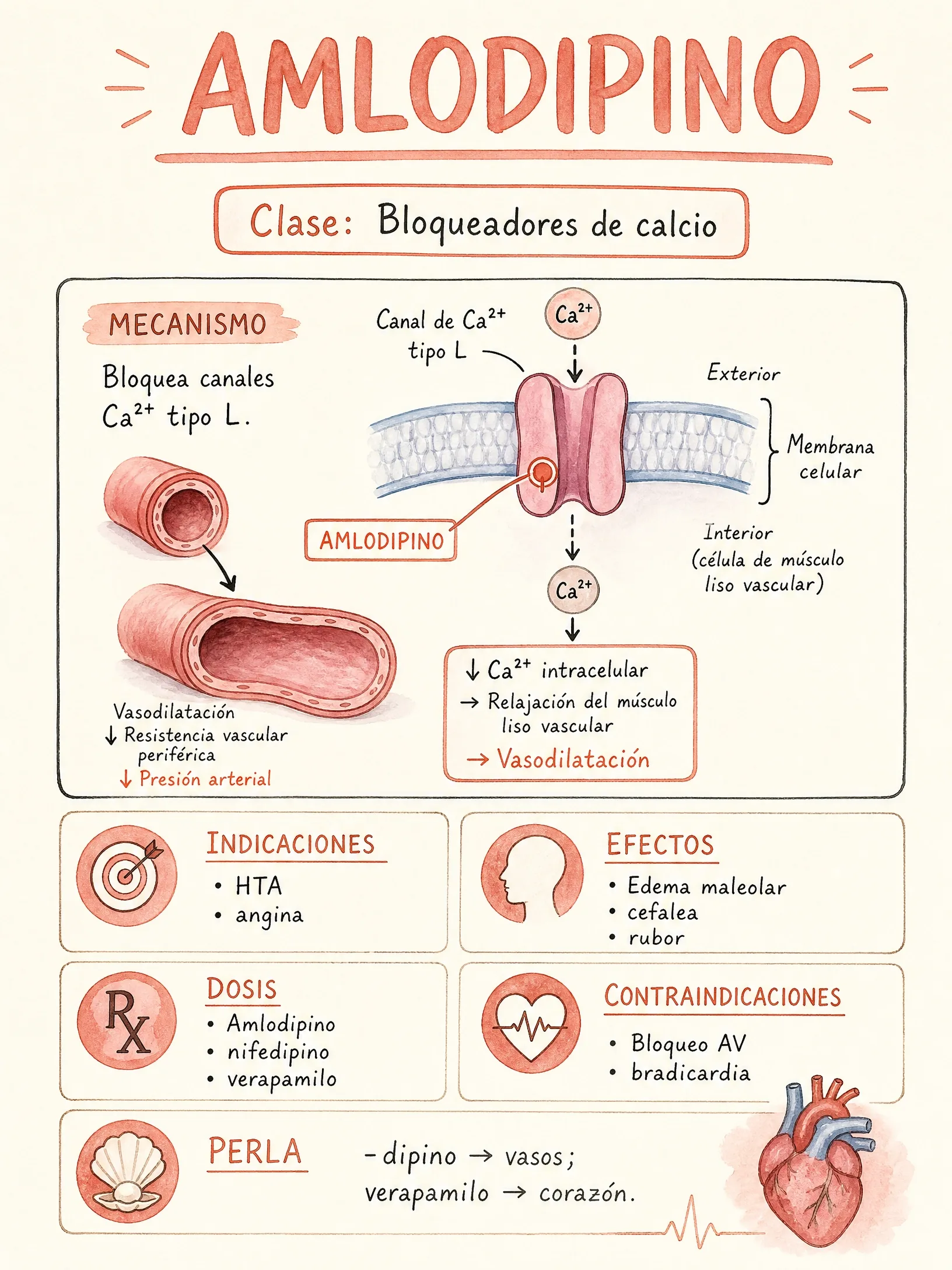 Bloq. de Calcio · Amlodipino