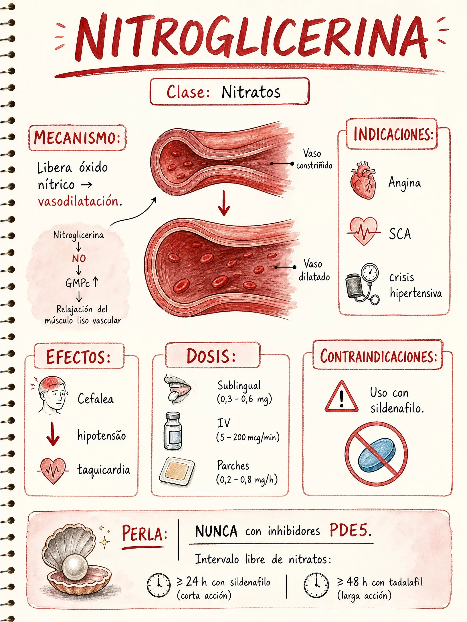 Nitratos · Nitroglicerina