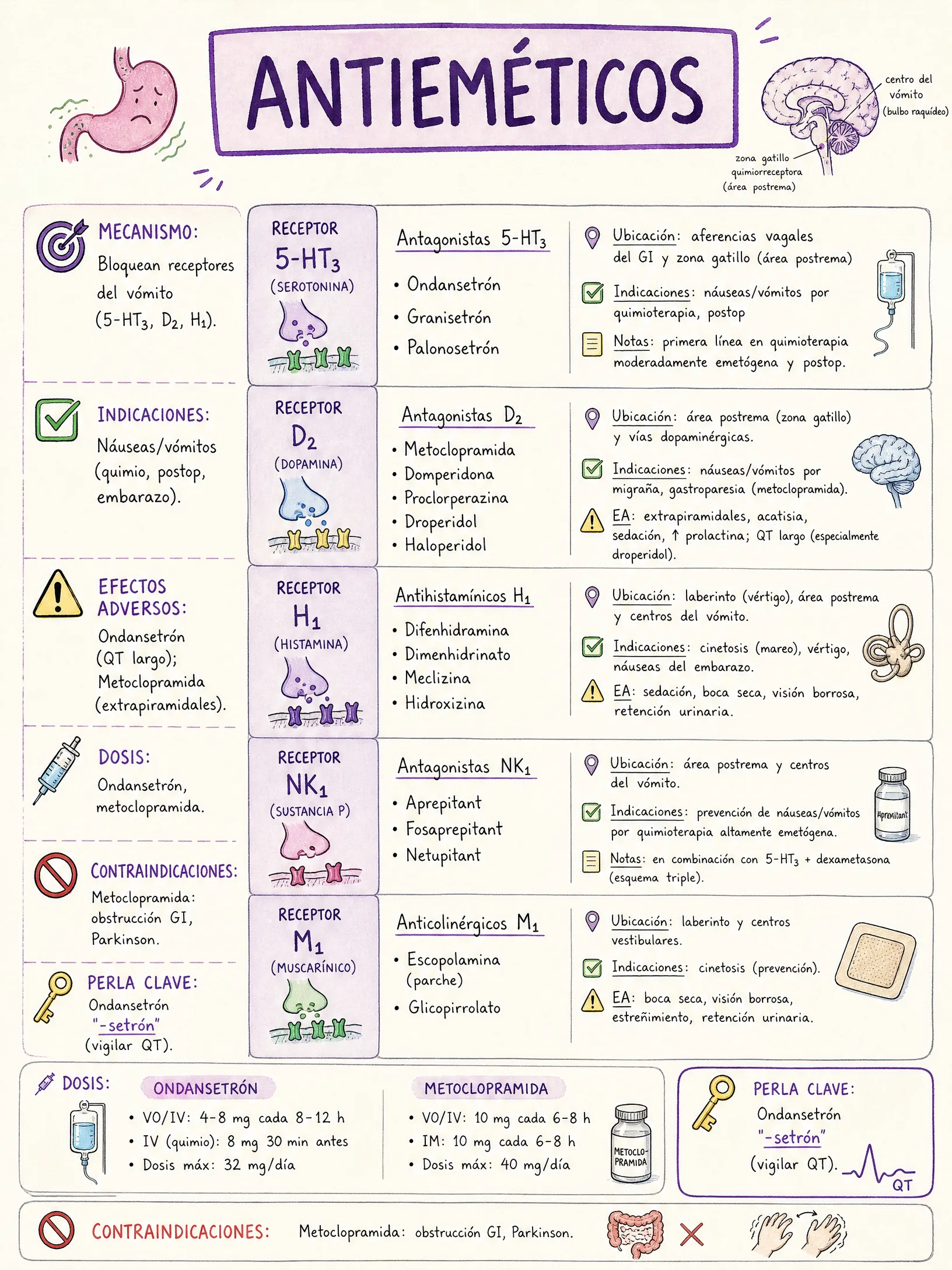 Antieméticos · Metoclopramida/Ondansetrón