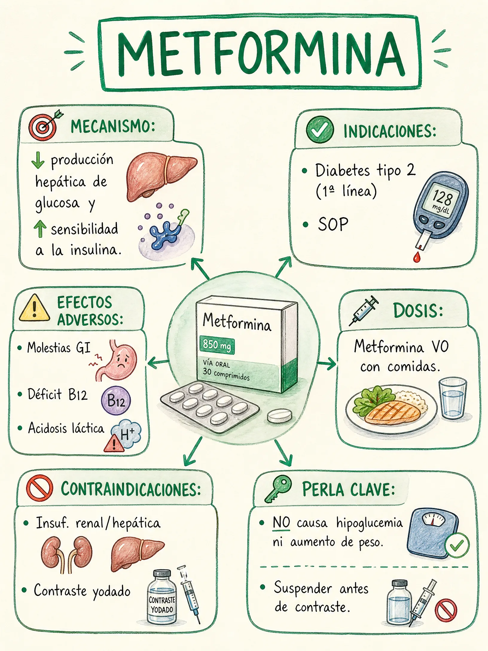 Antidiabéticos · Metformina
