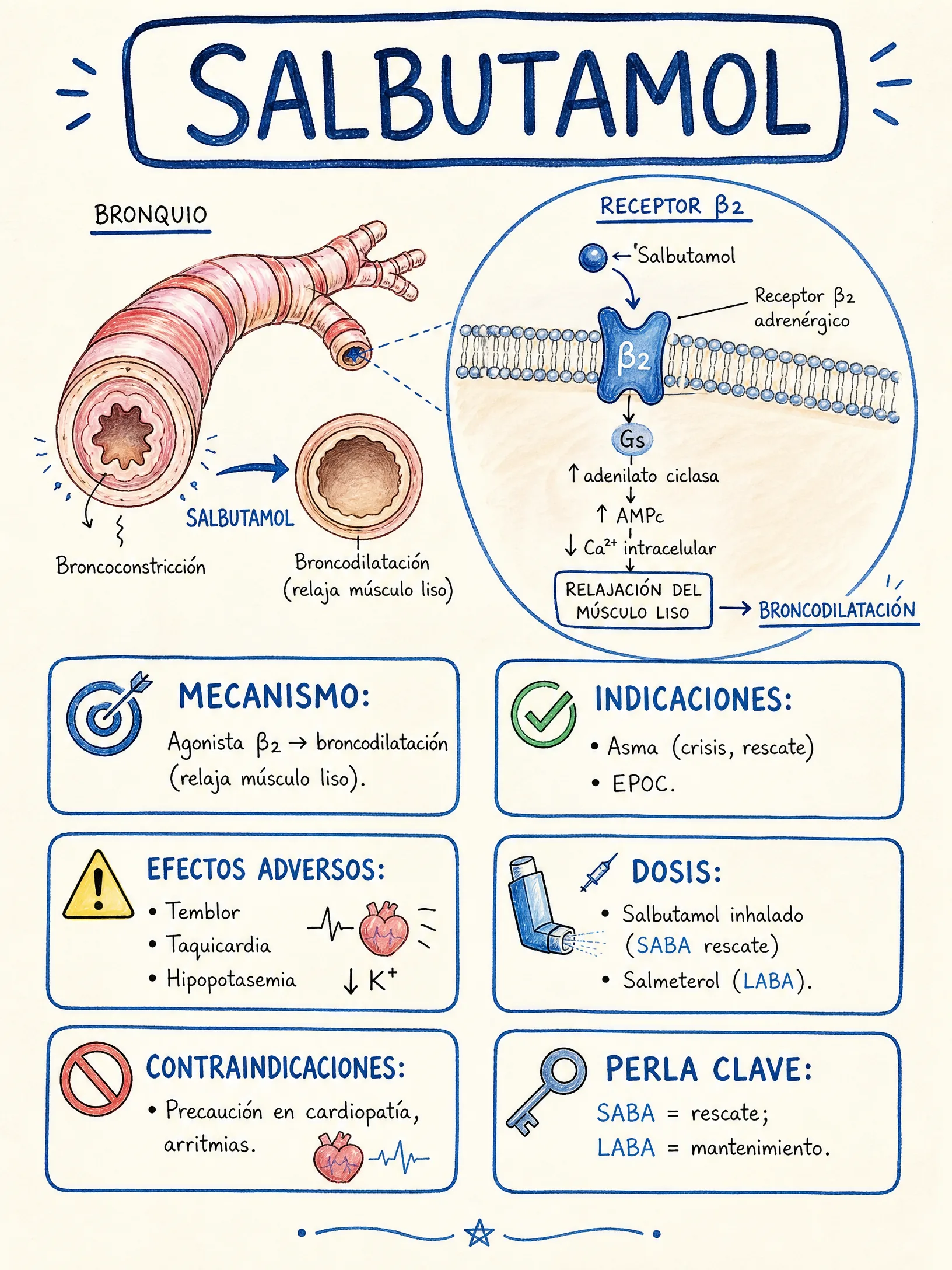 Broncodilatadores β2 · Salbutamol
