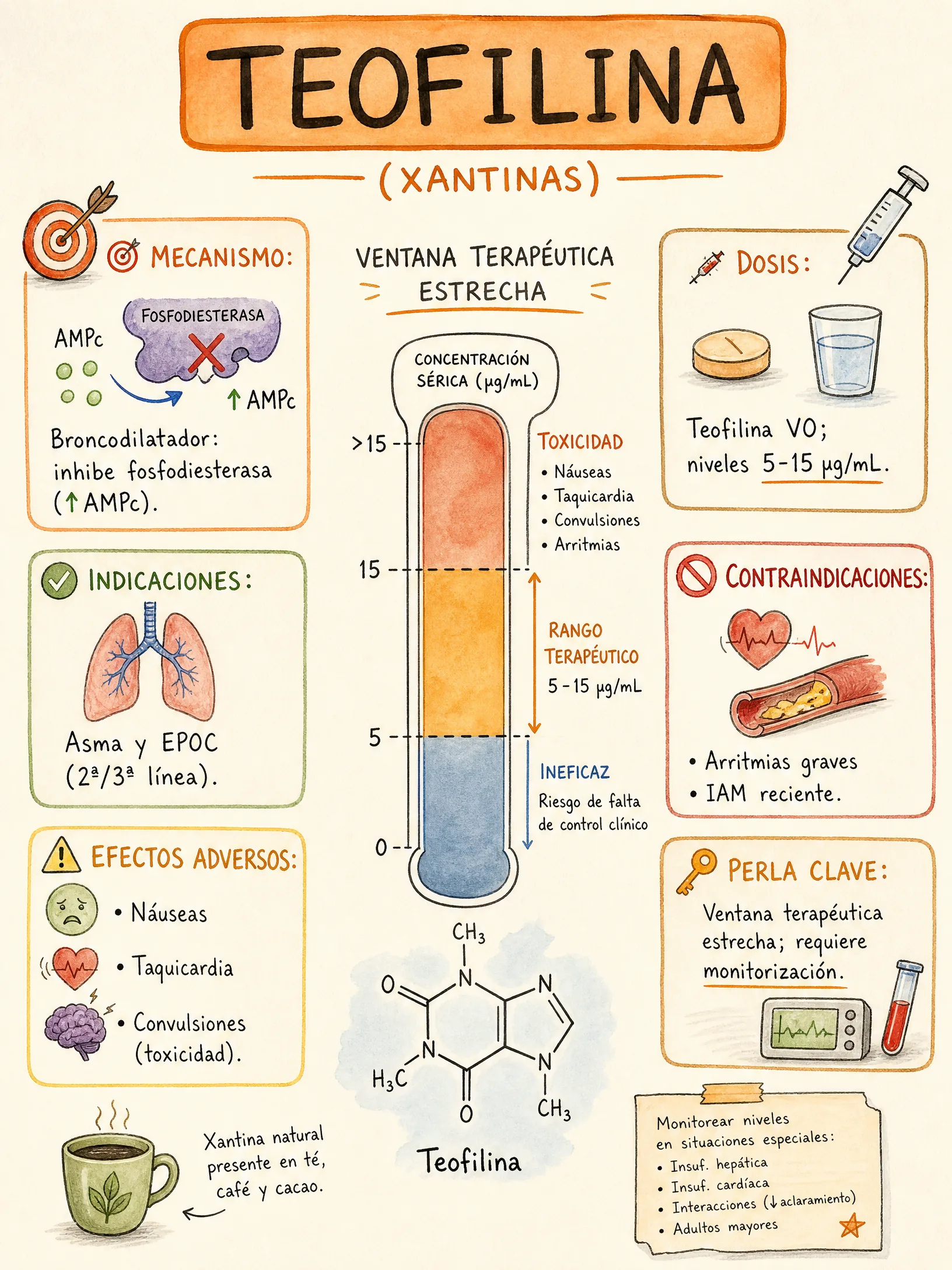Xantinas · Teofilina